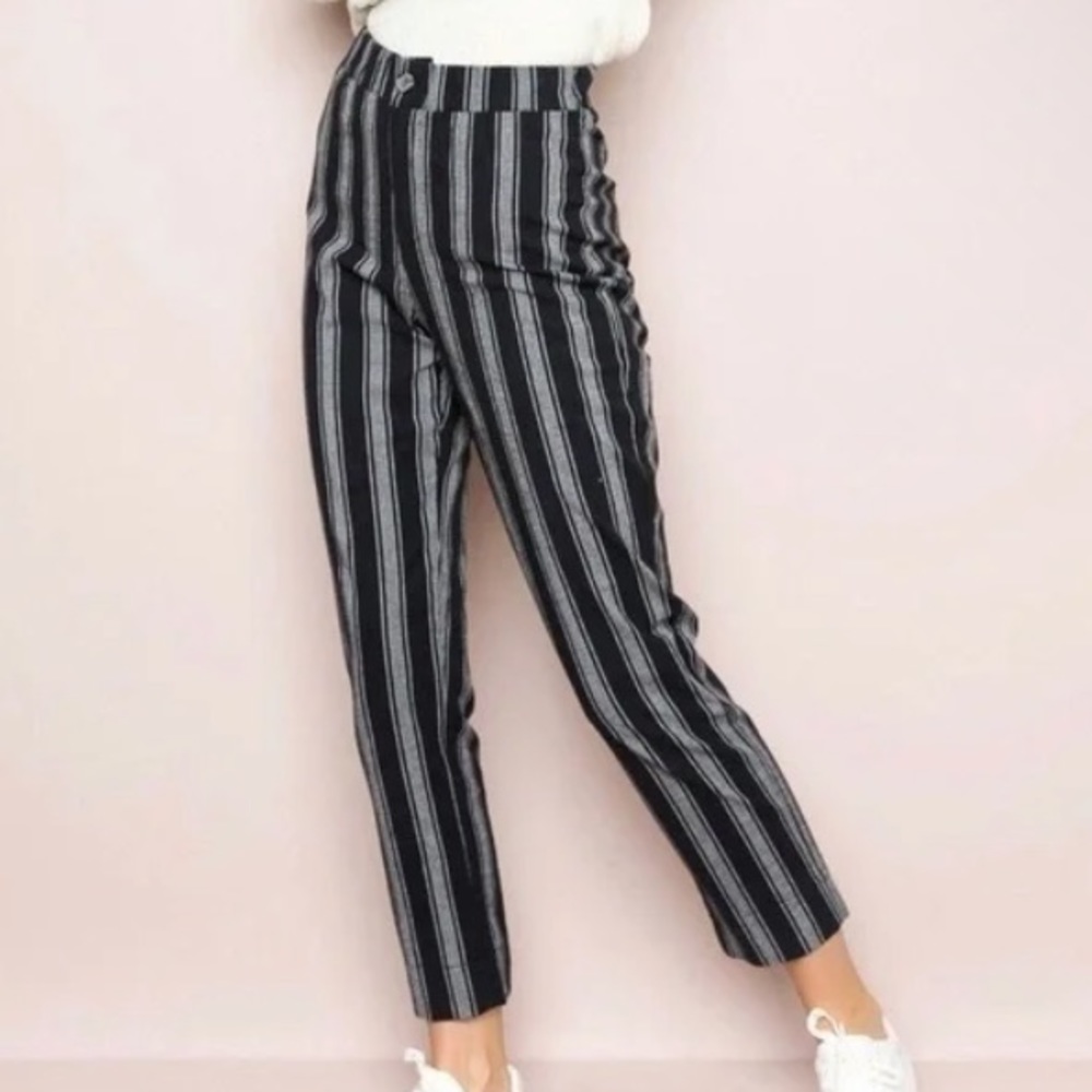 Brandy Melville Tilden Black Striped Pants